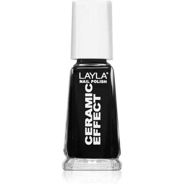 Layla Cosmetics Layla Cosmetics Ceramic Effect lak za nohte odtenek N.31 Pure Black 10 ml