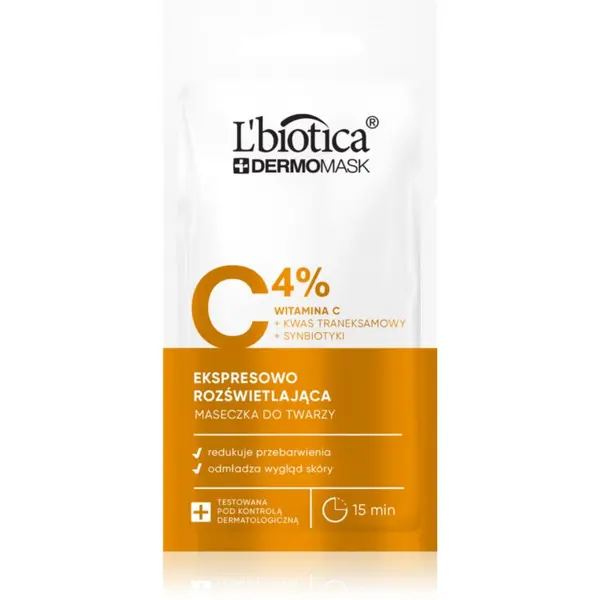 L’biotica L’biotica DermoMask C 4% posvetlitvena maska za obraz 8 ml