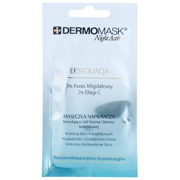 L’biotica L’biotica DermoMask Night Active eksfoliacijska maska za obnovo površine kože 12 ml