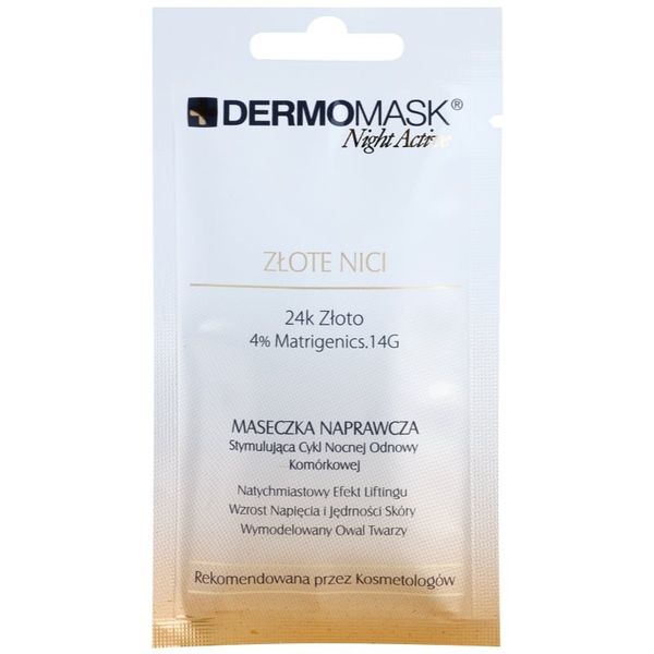 L’biotica L’biotica DermoMask Night Active lifting in učvrstitvena maska z 24-karatnim zlatom 12 ml
