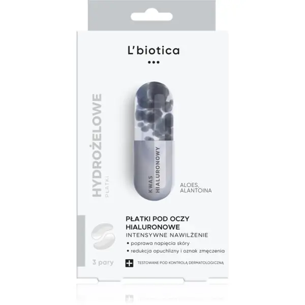 L’biotica L’biotica Eye Patches Hyaluronic intenzivna vlažilna maska za predel okoli oči 3x2 kos