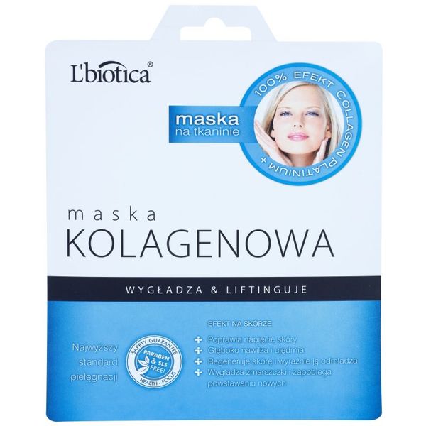 L’biotica L’biotica Masks Collagen Platinium maska iz platna s kolagenom 23 ml