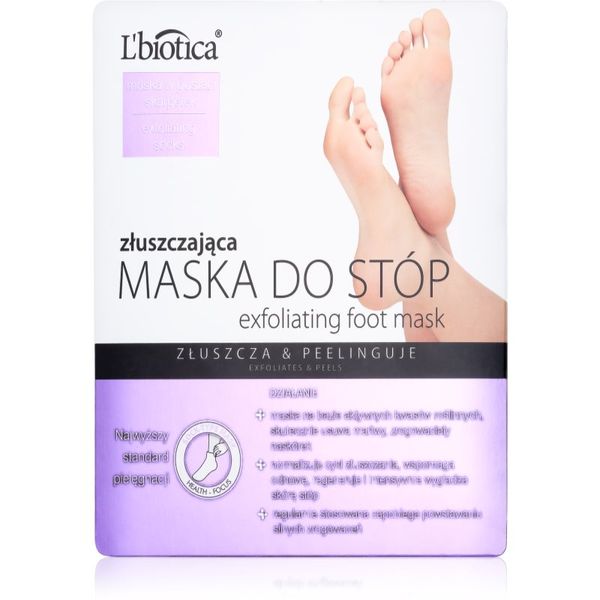 L’biotica L’biotica Masks eksfoliacijske nogavice za mehčanje in vlaženje kože stopal kos