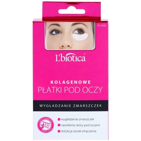 L’biotica L’biotica Masks kolagen maska za predel okoli oči proti gubam 6 kos