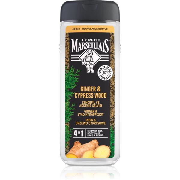 Le Petit Marseillais Le Petit Marseillais Ginger & Cypress Wood gel za prhanje 4 v 1 za moške 400 ml