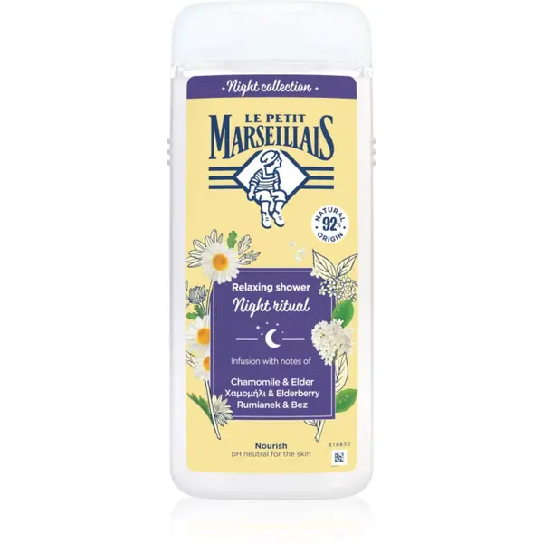Le Petit Marseillais Le Petit Marseillais Night Collection Chamomile & Elder relaksacijski gel za prhanje 650 ml