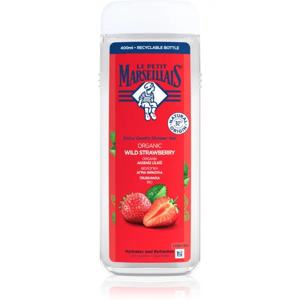 Le Petit Marseillais Le Petit Marseillais Organic Wild Strawberry nežni gel za prhanje 400 ml