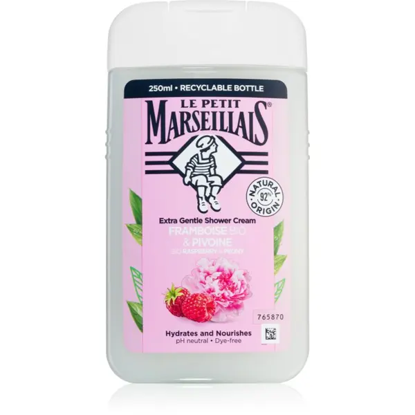 Le Petit Marseillais Le Petit Marseillais Raspberry BIO & Peony kremasti gel za prhanje 250 ml