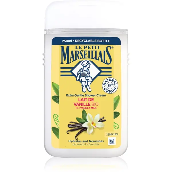 Le Petit Marseillais Le Petit Marseillais Vanilla Milk BIO kremasti gel za prhanje 250 ml