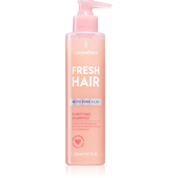 Lee Stafford Lee Stafford Fresh Hair Pink Clay globinsko čistilni šampon za vse tipe las 200 ml