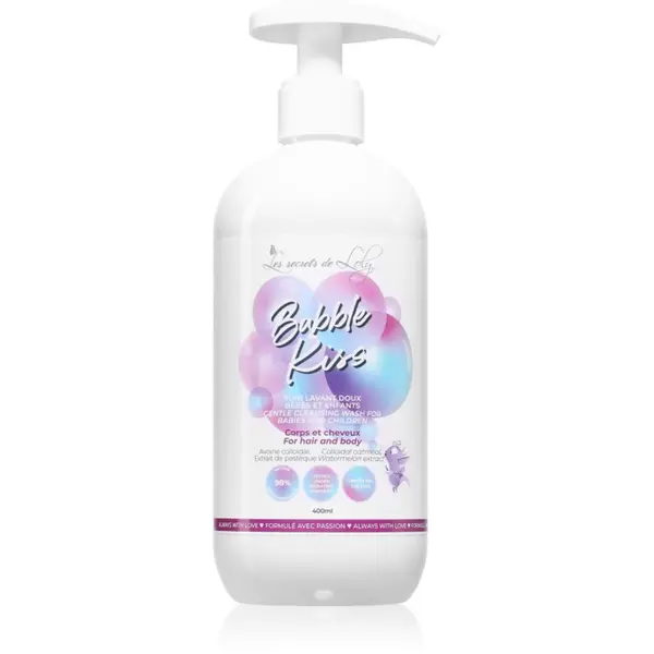 Les Secrets De Loly Les Secrets De Loly Bubble Kiss gel za umivanje za telo in lase za otroke 400 ml