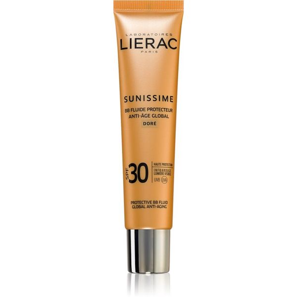 Lierac Lierac Sunissime Global Anti-Ageing Care zaščitni tonirani fluid za obraz SPF 30 odtenek Golden 40 ml