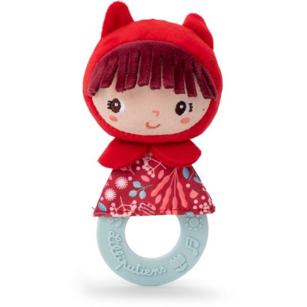 Lilliputiens Lilliputiens Teething Rattle Little Red Riding Hood grizalo 3 m+ 1 kos