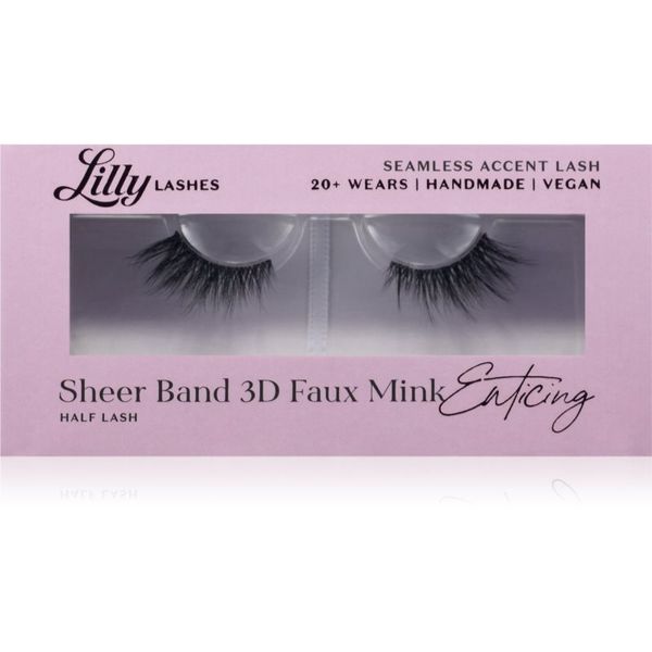 Lilly Lashes Lilly Lashes Sheer Band 3D Faux Mink Half Lash umetne trepalnice vrsta Enticing 1 par