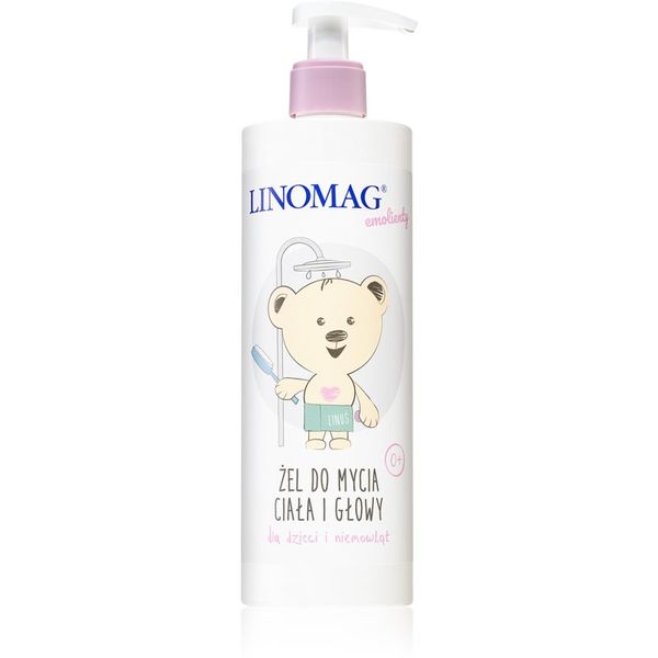 Linomag Linomag Emolienty Shampoo & Shower Gel gel za prhanje in šampon 2v1 za otroke od rojstva 400 ml