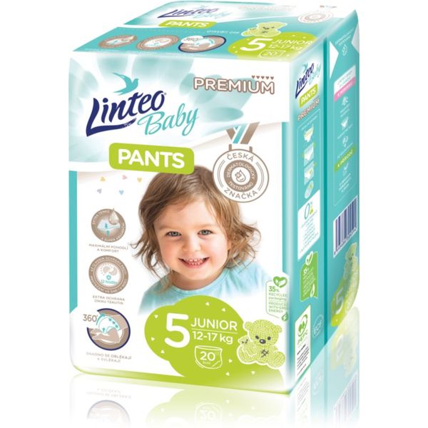 Linteo Linteo Baby Pants hlačne plenice za enkratno uporabo Junior Premium 12-17 kg 20 kos
