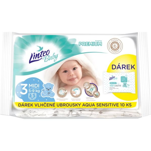 Linteo Linteo Baby Premium Midi plenice za enkratno uporabo 5-9kg 5 kos