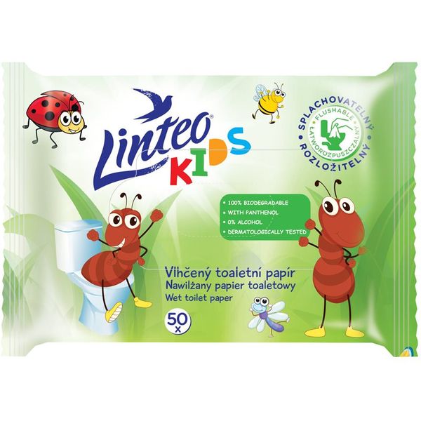 Linteo Linteo Kids Wet Toilet Paper vlažilni toaletni papir za otroke 50 kos
