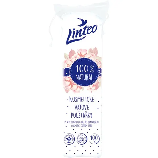 Linteo Linteo Natural Cotton Pads vatni tamponi 100 kos