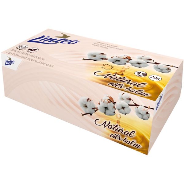 Linteo Linteo Paper Tissues Four-ply Paper, 70 pcs per box papirnati robčki z balzamom 70 kos