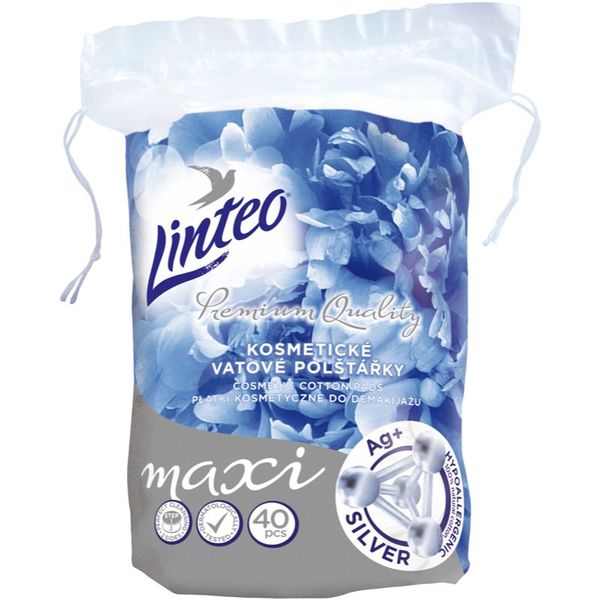 Linteo Linteo Premium Maxi blazinice za odstranjevanje ličil Silver 40 kos