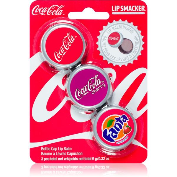 Lip Smacker Lip Smacker Coca Cola balzam za ustnice 3 kos dišave Original, Cherry & Fanta 9 g