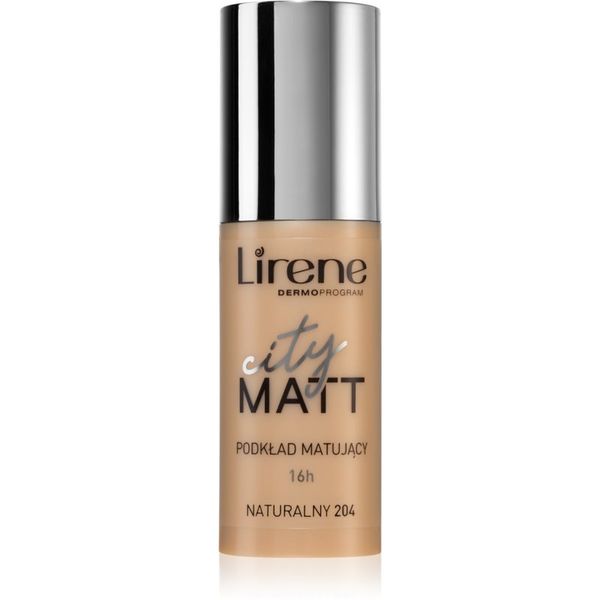 Lirene Lirene City Matt matirajoči fluidni tekoči puder z gladilnim učinkom odtenek 204 Natural  30 ml