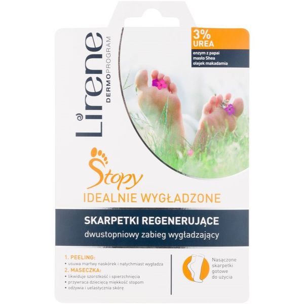 Lirene Lirene Foot Care regeneracija kože stopal v dveh korakih piling + maska v obliki nogavic (3% Urea) 1 kos