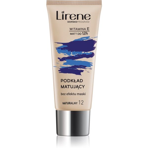 Lirene Lirene Nature Matte matirajoči fluidni tekoči puder za dolgoobstojen učinek odtenek 12 Natural 30 ml