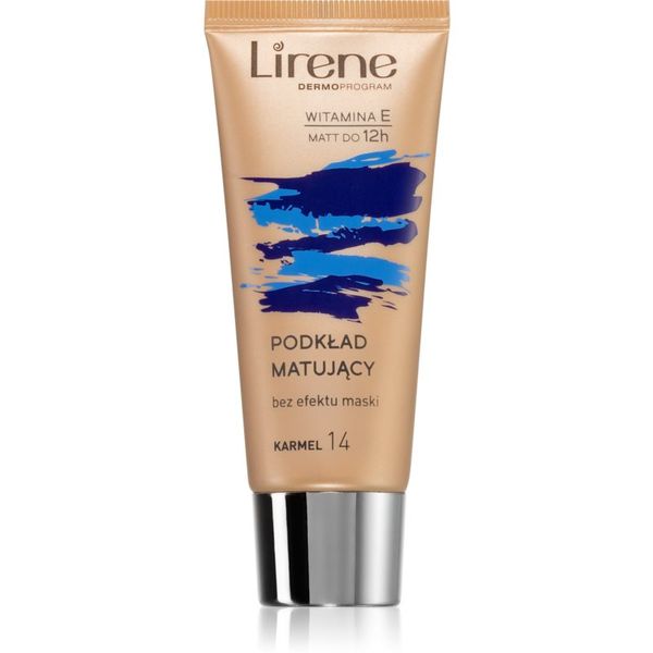 Lirene Lirene Nature Matte matirajoči fluidni tekoči puder za dolgoobstojen učinek odtenek 14 Caramel 30 ml