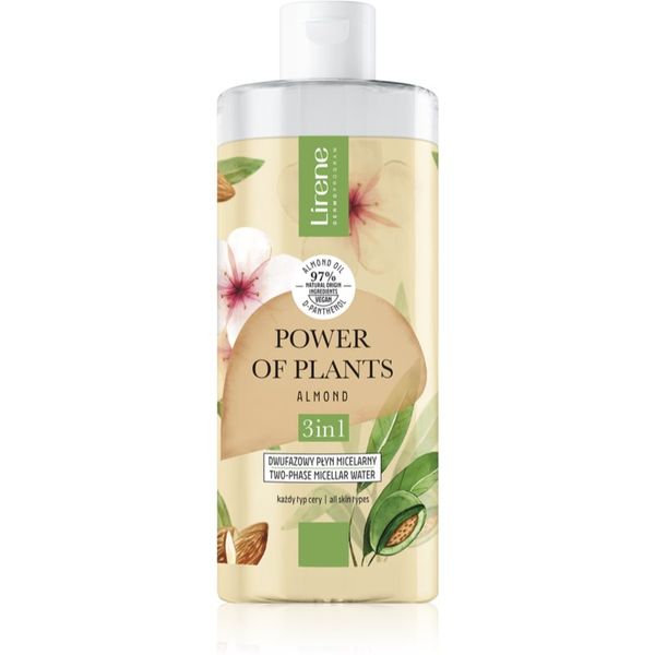 Lirene Lirene Power of Plants Almond micelarna voda 3v1 s pomirjajočim učinkom 400 ml