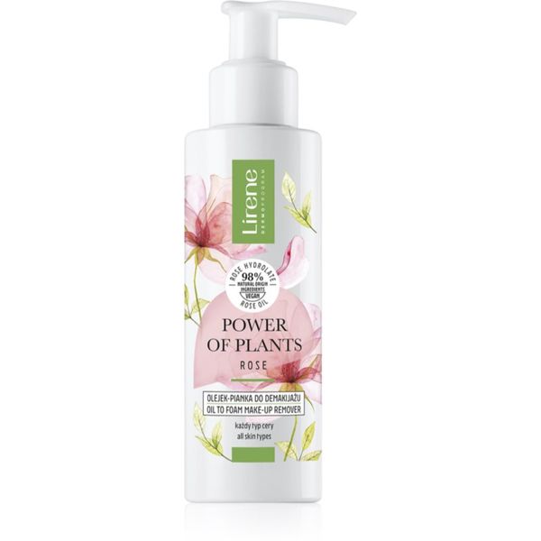 Lirene Lirene Power of Plants Rose čistilna pena za obraz z vrtničnim oljem 145 ml