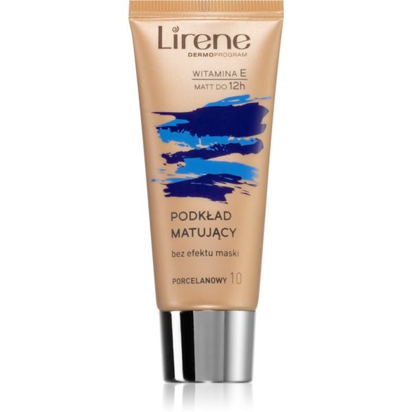 Lirene Lirene Vitamin E matirajoča podlaga za pod tekoči puder odtenek 10 Porcelain 30 ml