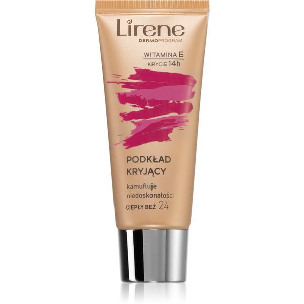 Lirene Lirene Vitamin E prekrivni fluidni tekoči puder odtenek 24 Beige 30 ml