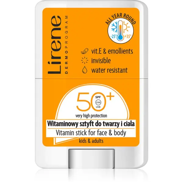 Lirene Lirene Vitamin Stick For Face&Body lokalna nega proti sončnemu sevanju za obraz in telo SPF 50 15 g