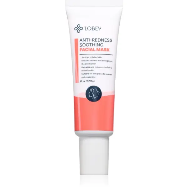 Lobey Lobey Anti-Redness Soothing pomirjajoča maska za obraz proti rdečici na obrazu 50 ml