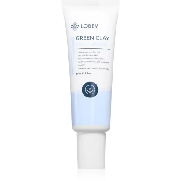 Lobey Lobey Green Clay čistilna maska za mastno in problematično kožo 50 ml