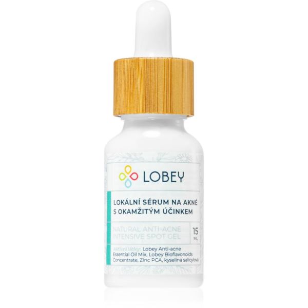 Lobey Lobey Skin Care Lokální sérum na akné s okamžitým účinkem lokalna nega proti aknam 15 ml