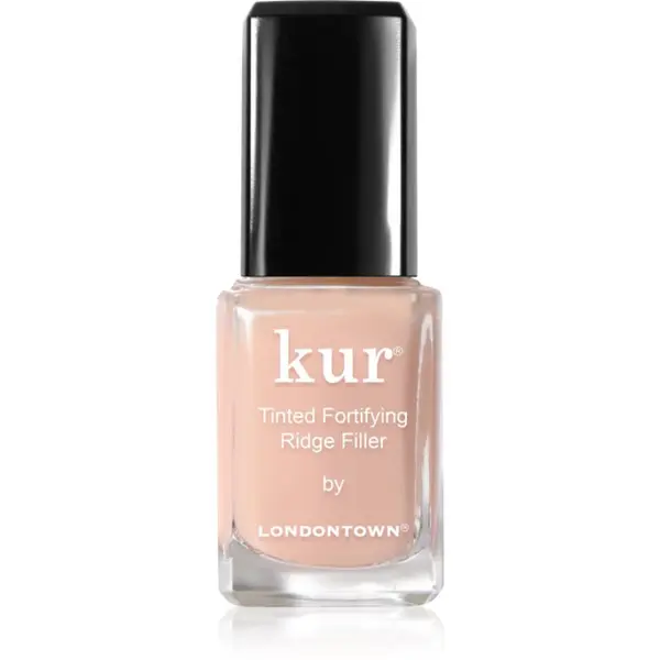 LONDONTOWN LONDONTOWN Kur Tinted Fortifying Ridge Filler gladilni podlak za nohte za suhe in krhke nohte odtenek Apricot Beige 12 ml