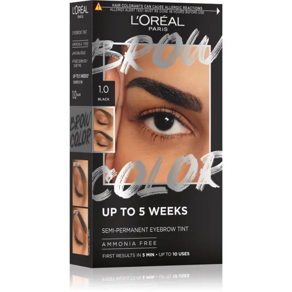 L’Oréal Paris L’Oréal Paris Brow Color barva za obrvi odtenek 1.0 Black 1 kos