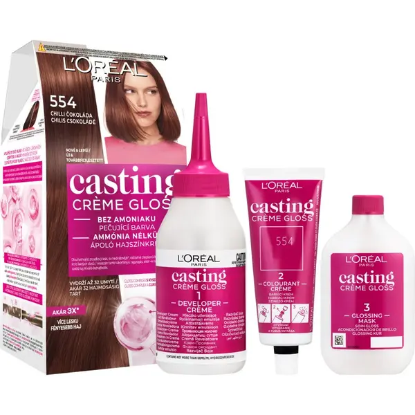 L’Oréal Paris L’Oréal Paris Casting Creme Gloss barva za lase odtenek 554 Spicy Chocolates 1 kos