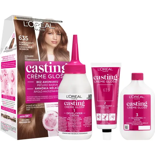 L’Oréal Paris L’Oréal Paris Casting Creme Gloss barva za lase odtenek 635 Chocolate Candy 1 kos