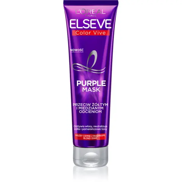 L’Oréal Paris L’Oréal Paris Elseve Color-Vive Purple hranilna maska za blond lase in lase s prameni 150 ml