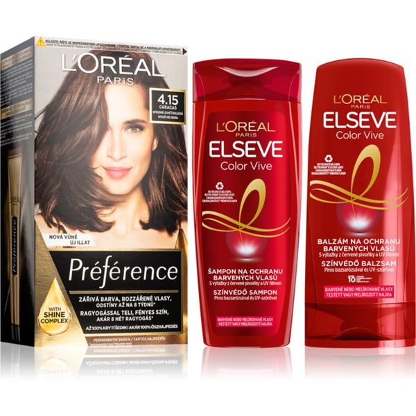 L’Oréal Paris L’Oréal Paris Elseve Color-Vive set 4.15 Caracas (za barvane lase)