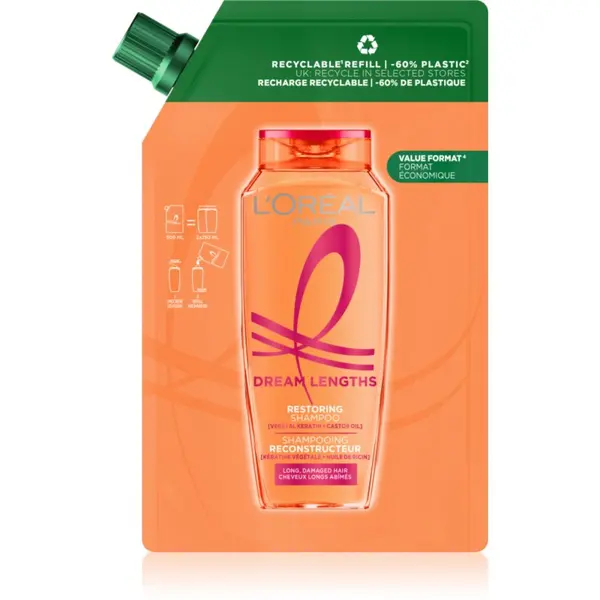 L’Oréal Paris L’Oréal Paris Elseve Dream Long obnovitveni šampon Refill 500 ml