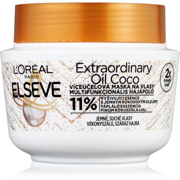 L’Oréal Paris L’Oréal Paris Elseve Extraordinary Oil Coconut hranilna maska za normalne do suhe lase s kokosovim oljem 300 ml