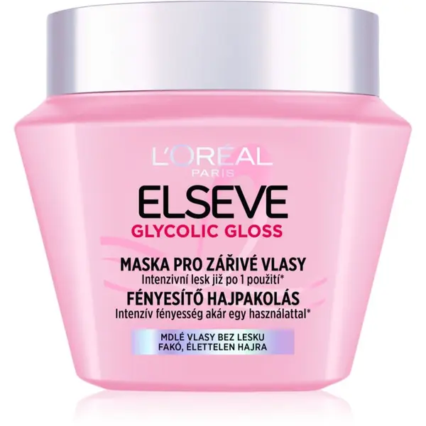 L’Oréal Paris L’Oréal Paris Elseve Glycolic Gloss maska za lase za bleščeč sijaj 300 ml