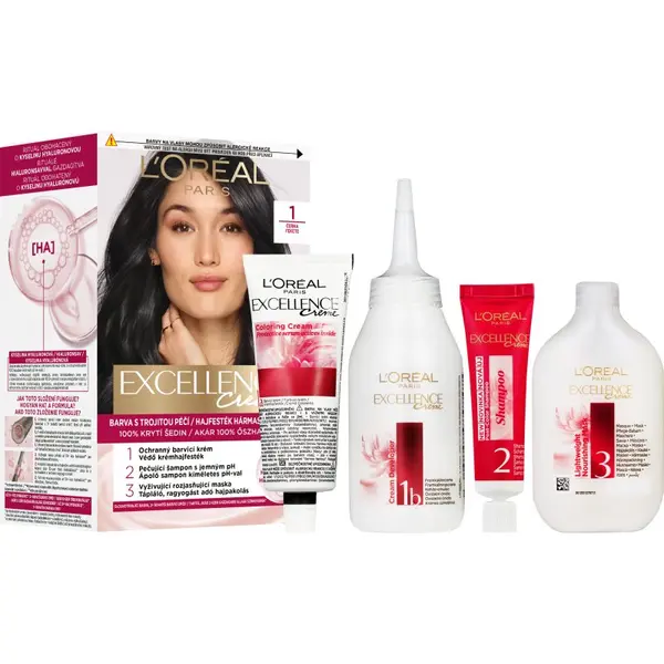 L’Oréal Paris L’Oréal Paris Excellence Creme barva za lase odtenek 1 1 kos