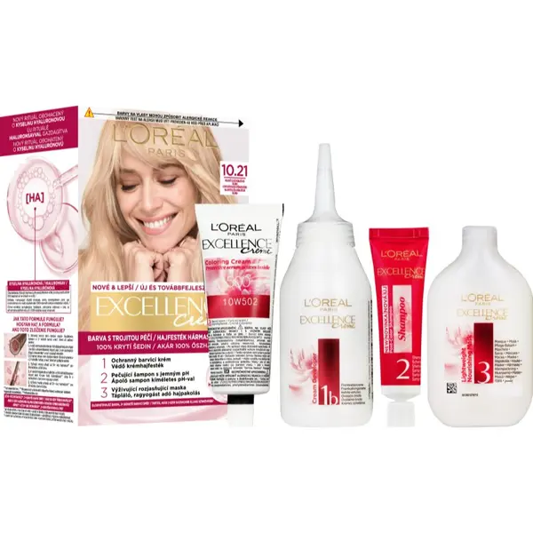 L’Oréal Paris L’Oréal Paris Excellence Creme barva za lase odtenek 10.21 Very Light Pearl Blonde 1 kos