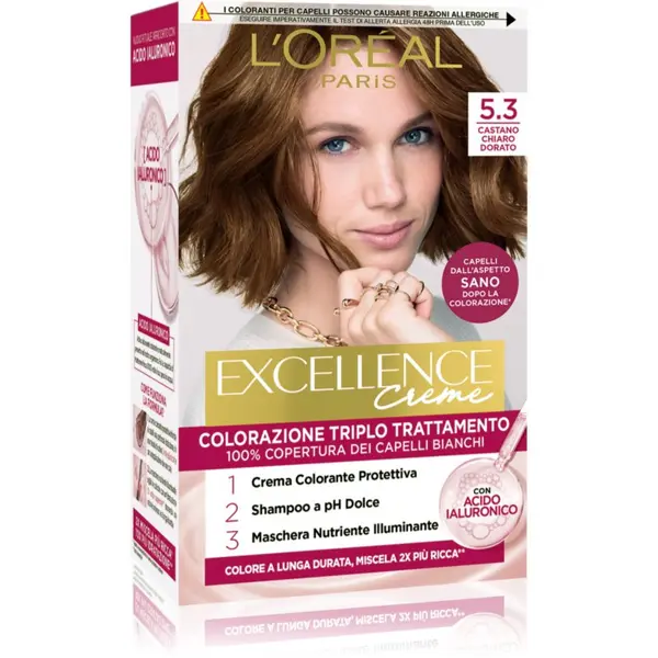 L’Oréal Paris L’Oréal Paris Excellence Creme barva za lase odtenek 5.3 Castano Chiaro Dorato 1 kos